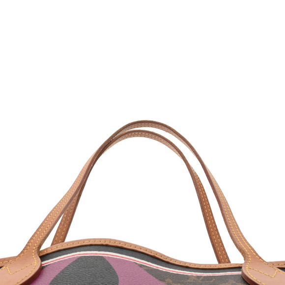 LOUIS VUITTON Monogram Game On Neverfull Brown Canvas Tote Bag - Picture 4 of 9